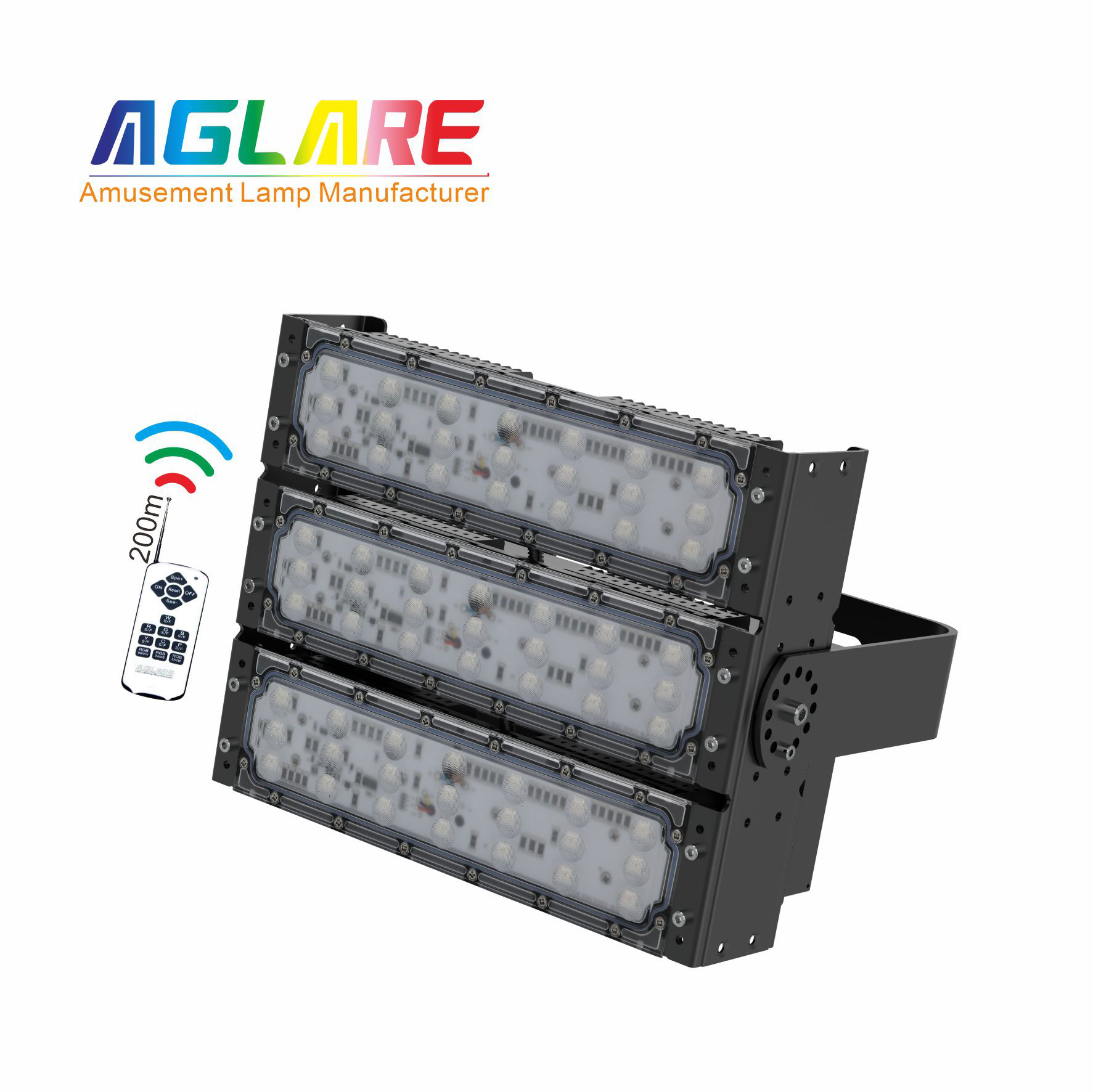150W LED彩色泛光灯投光灯,变色户外射灯带？仄